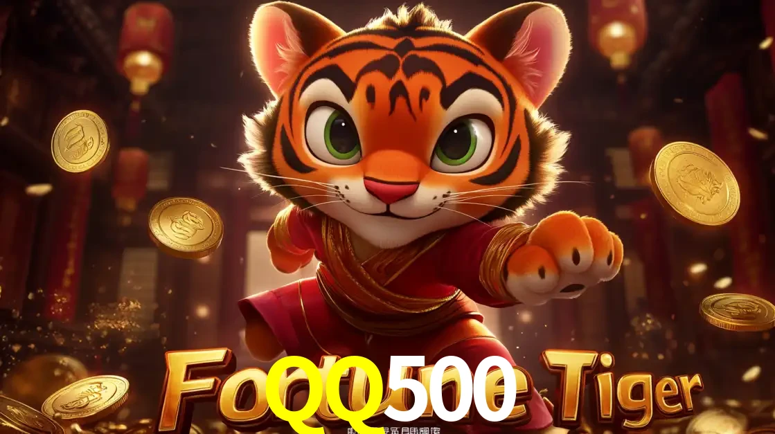 O carismático mascote do jogo de slot Fortune Tiger, um tigre fofo em pose de artes marciais, pronto para trazer sorte e multiplicadores de ganhos no cassino online QQ500.